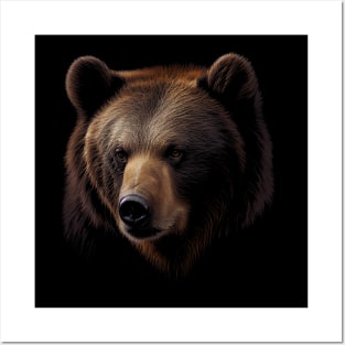 Majestic Grizzly Bear Stunning Grizzly Bear Portrait Posters and Art